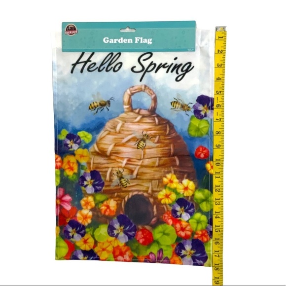 Garden Yard Flag Bee’s with Beehive Floral Colorful Multicolor 12 X 18 in - Picture 8 of 12